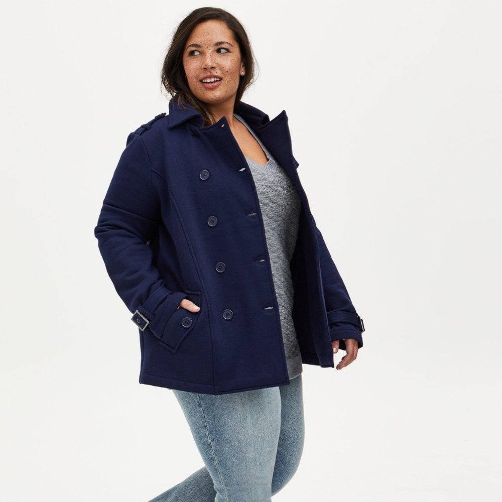 Torrid Fleece Peacoat Jacket